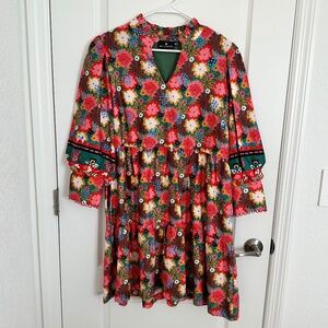 Emily Lovelock Multicolor Floral Jenny Dress